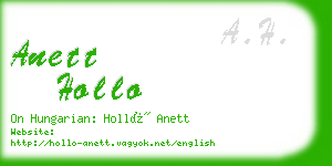 anett hollo business card